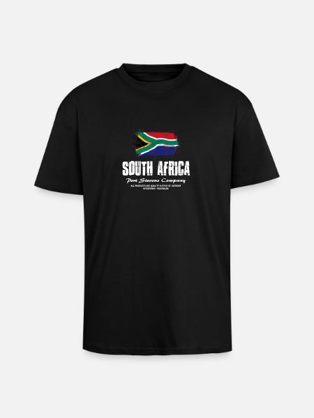 South Africa Flag Logo - Oversized Heavyweight Unisex T-Shirt - Schwarz