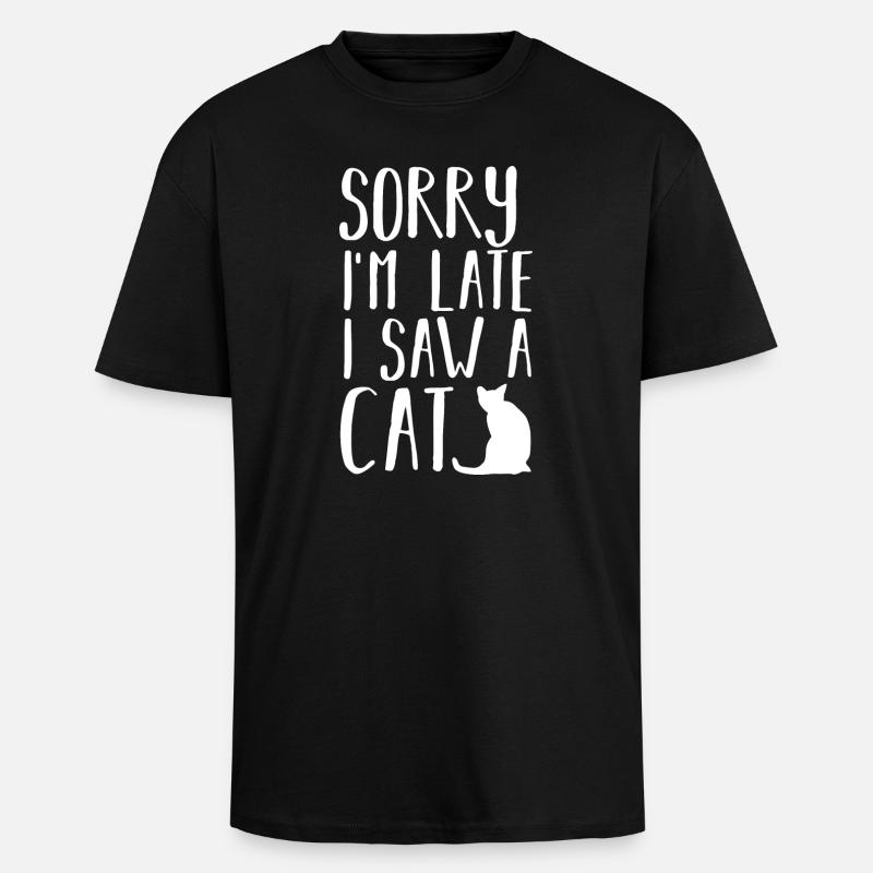 Katze Katzen - Oversized Heavyweight Unisex T-Shirt - Schwarz