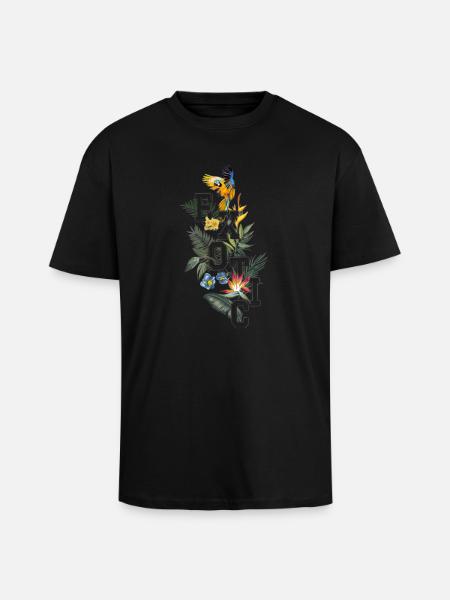 Exotic Nature - T-shirt unisexe oversize épais - noir