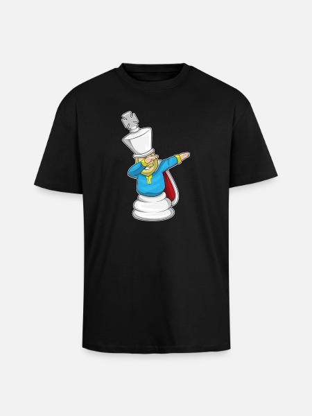 Pièce d’échecs Pièce d’échecs Roi - T-shirt unisexe oversize épais - noir