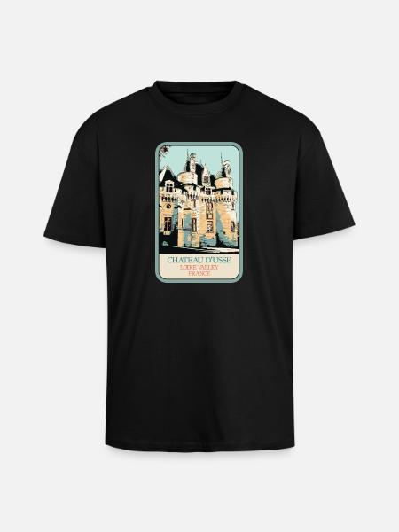 Château d'Ussé, Loire Valley - Unisex Oversized Heavyweight T-shirt - black