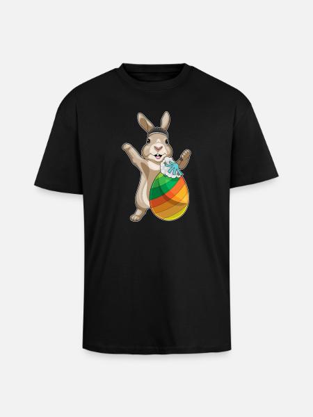 Easter Bunny Easter Cleaning - Unisex Oversized Heavyweight T-shirt - black