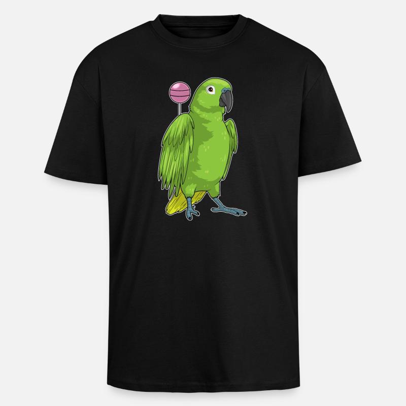 Perroquet Sucette - T-shirt unisexe oversize épais - noir