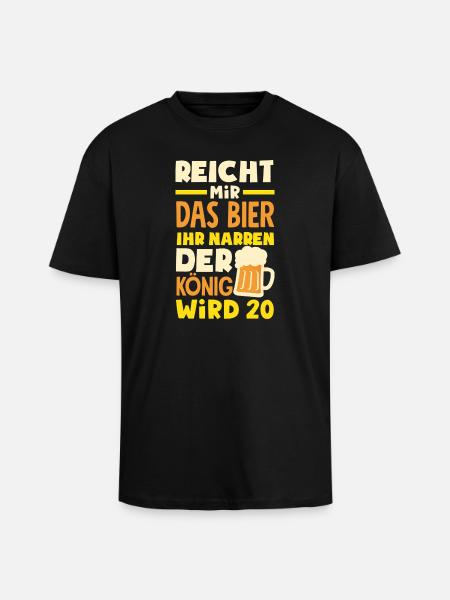 Funny 20th Birthday Gift - Unisex Oversized Heavyweight T-shirt - black