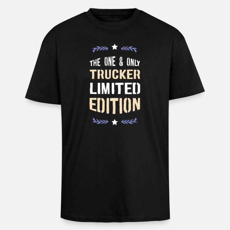 One&Only Trucker Édition Limitée - T-shirt unisexe oversize épais - noir
