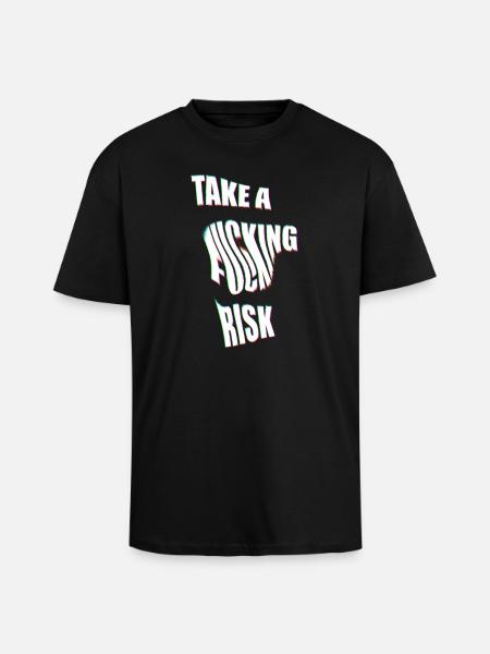 Prenez un risque - T-shirt unisexe oversize épais - noir