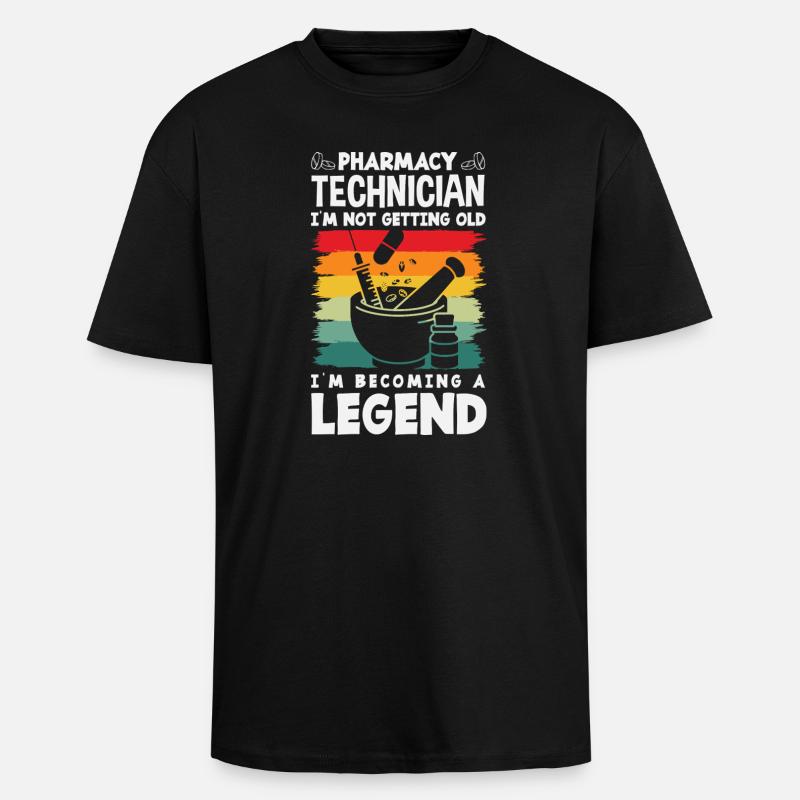 Pharmacist Pharmaceutical Technical - Unisex Oversized Heavyweight T-shirt - black