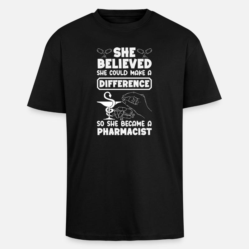 Pharmacist Pharmaceutical Technical - Unisex Oversized Heavyweight T-shirt - black