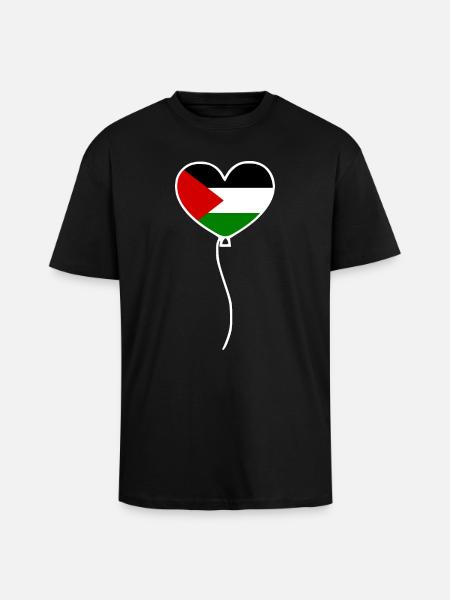 Free palestine - Unisex oversized heavyweight t-shirt - sort