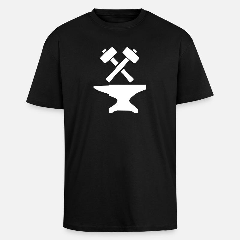 Blacksmith tools - Unisex Oversized Heavyweight T-shirt - black