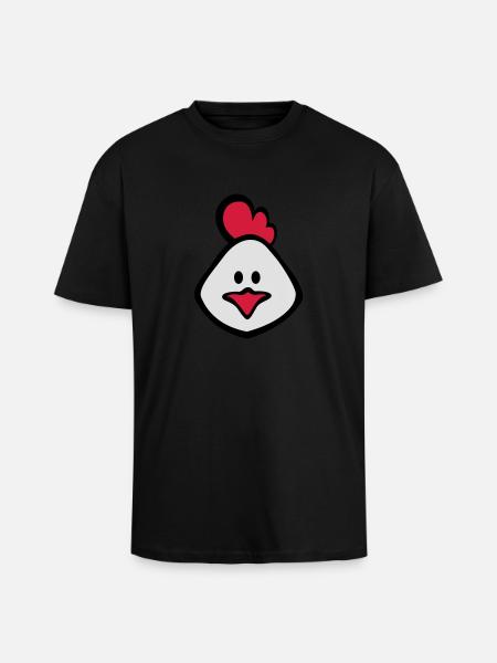 chicken 3c - Unisex Oversized Heavyweight T-shirt - black