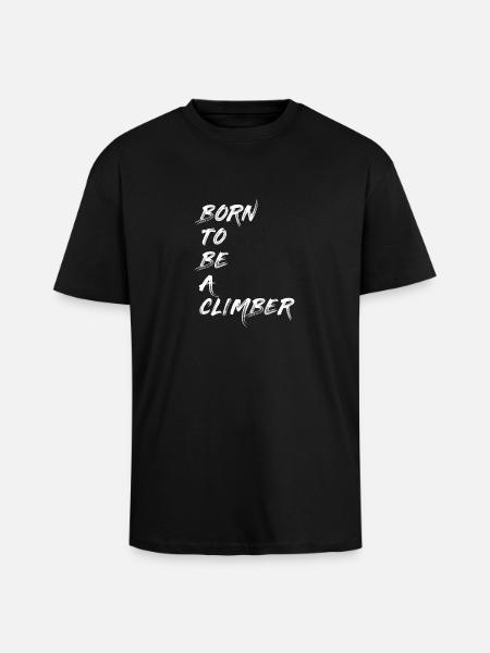 CLIMBER CLIMBER BOULDERER MOUNTAINEER GIFT - Unisex Oversized Heavyweight T-shirt - black