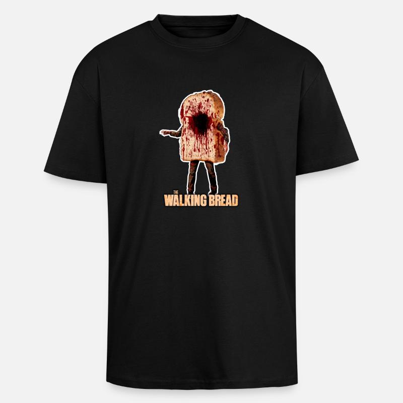 The Walking Bread - Oversized Heavyweight Unisex T-Shirt - Schwarz