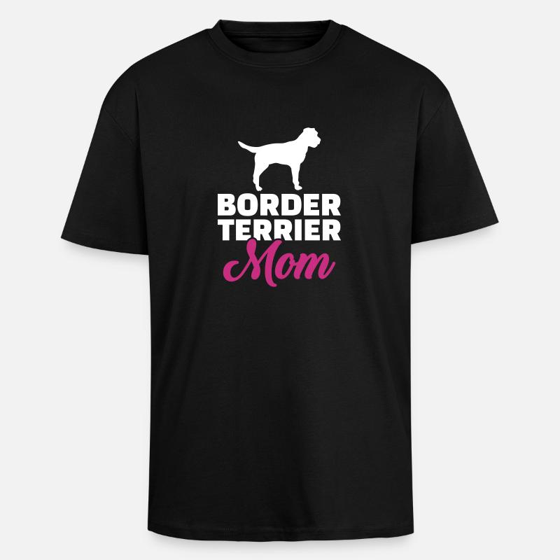 Border Terrier - Oversized Heavyweight Unisex T-Shirt - Schwarz