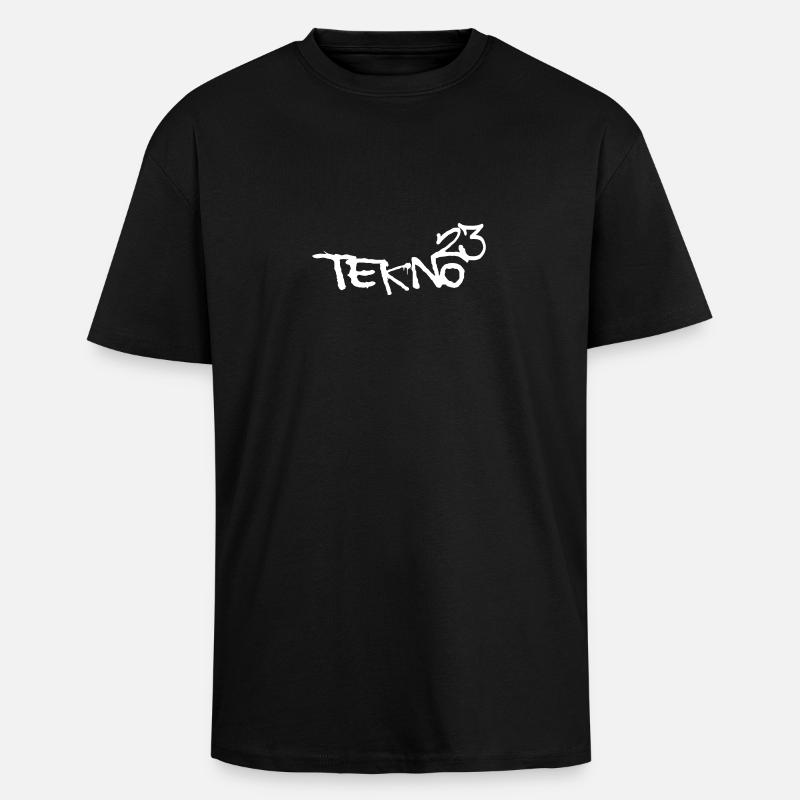 tekno 23 - Oversized Heavyweight Unisex T-Shirt - Schwarz