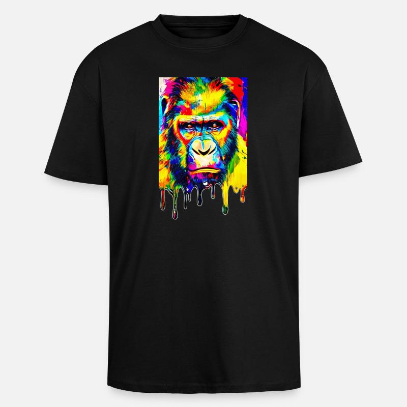 Urban Gorilla - Graffiti Art - Unisex Oversized Heavyweight T-shirt - black