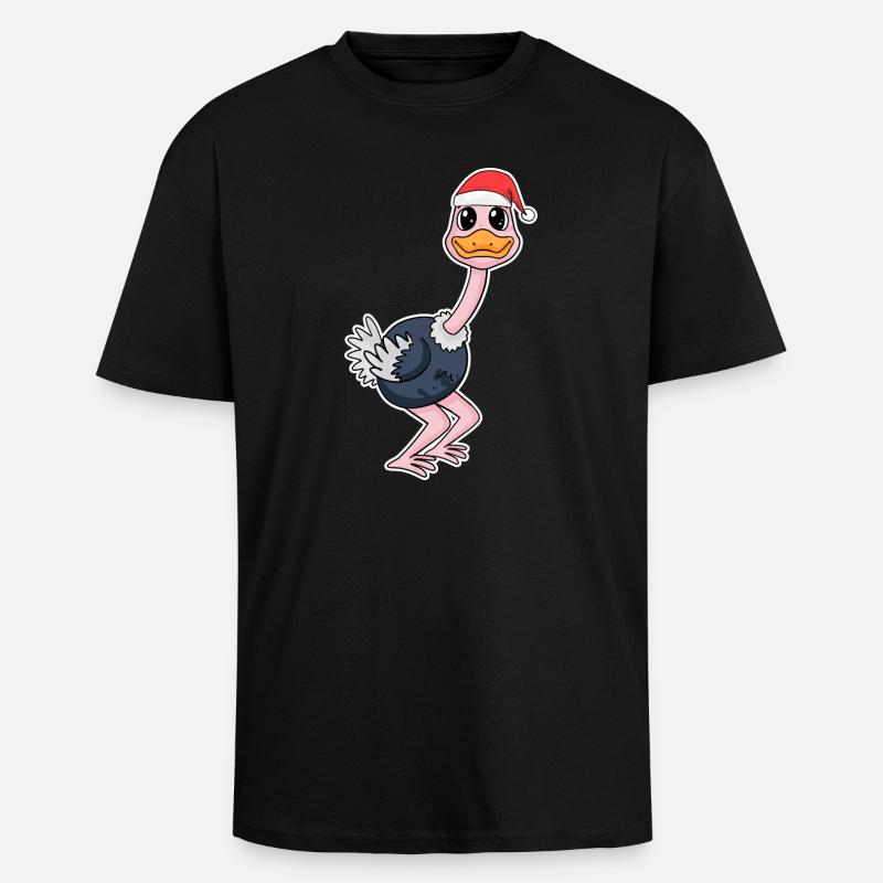 Strauß Weihnachten - Oversized Heavyweight Unisex T-Shirt - Schwarz