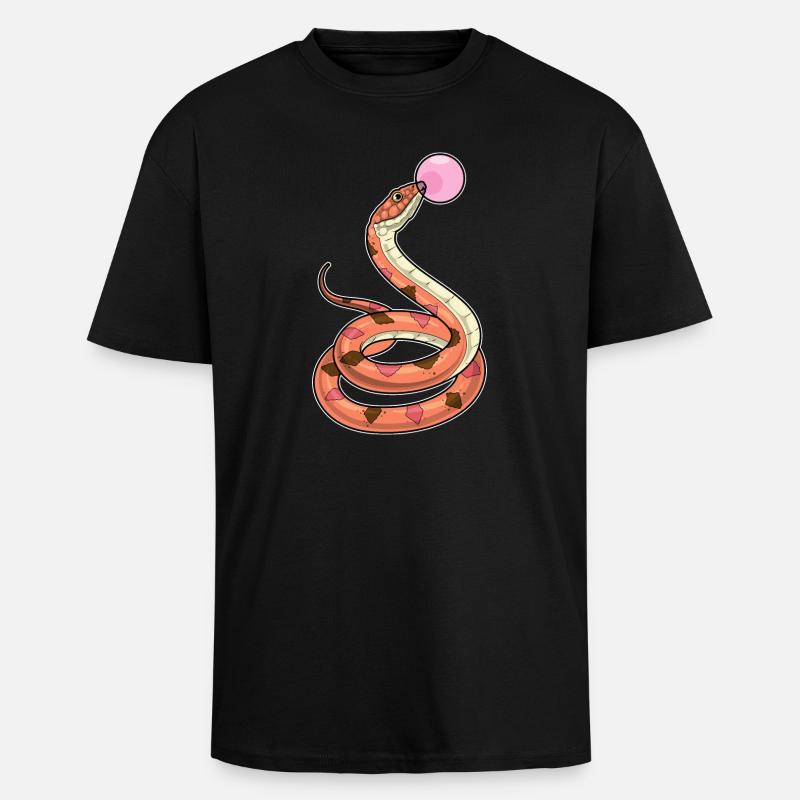 Chewing-gum serpent - T-shirt unisexe oversize épais - noir