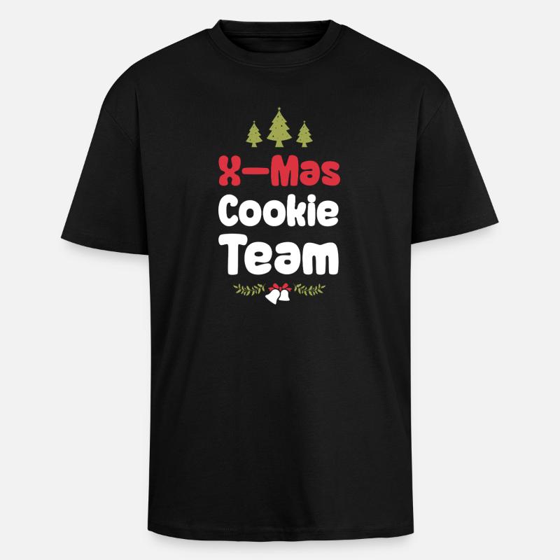L’équipe des biscuits de Noël - T-shirt unisexe oversize épais - noir