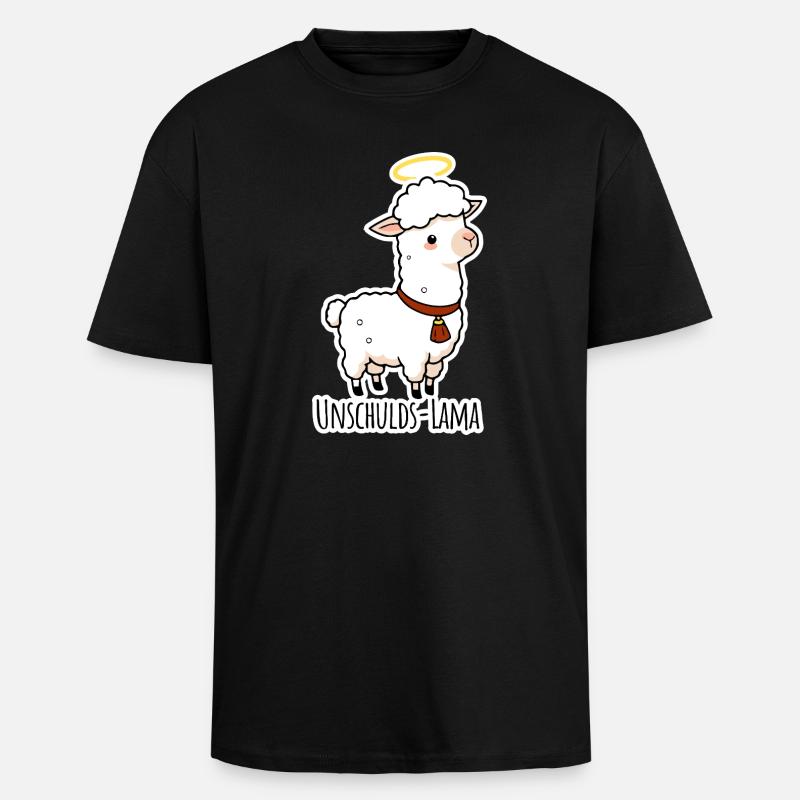 Innocence Lama didn't do it - Unisex Oversized Heavyweight T-shirt - black