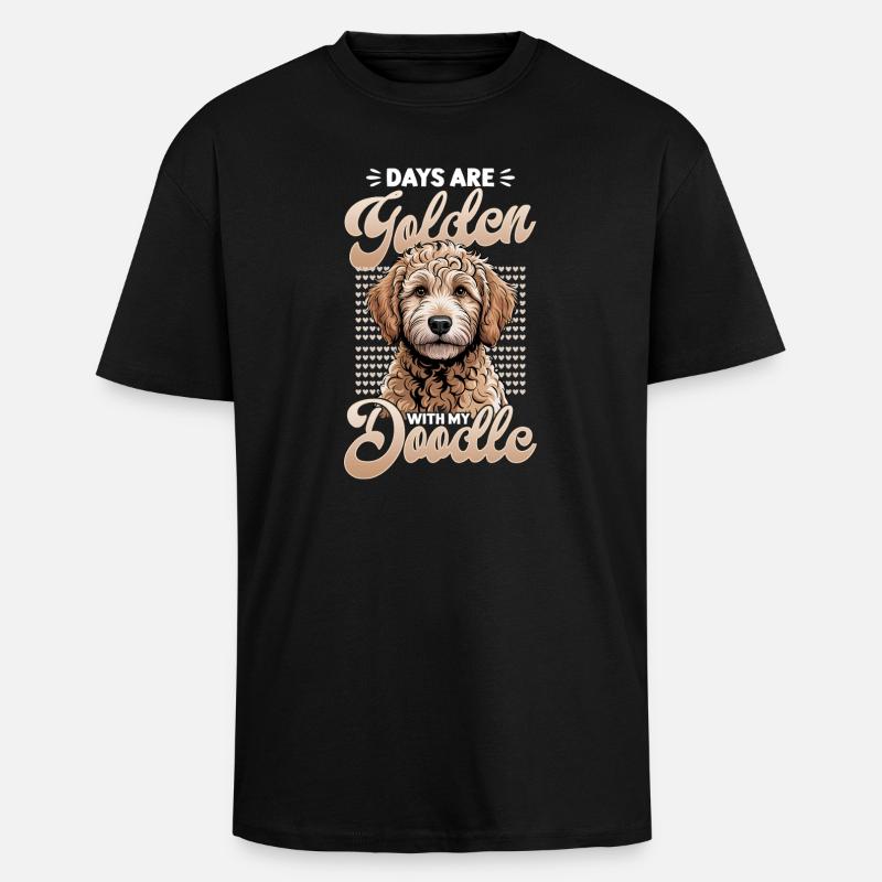 Goldendoodle Dog Breed - Oversized Heavyweight Unisex T-Shirt - Schwarz