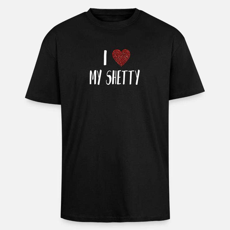 shettyschwarzes - Oversized Heavyweight Unisex T-Shirt - Schwarz