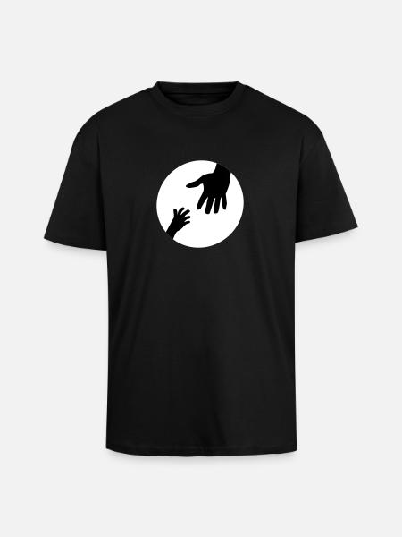 hands - Unisex Oversized Heavyweight T-shirt - black