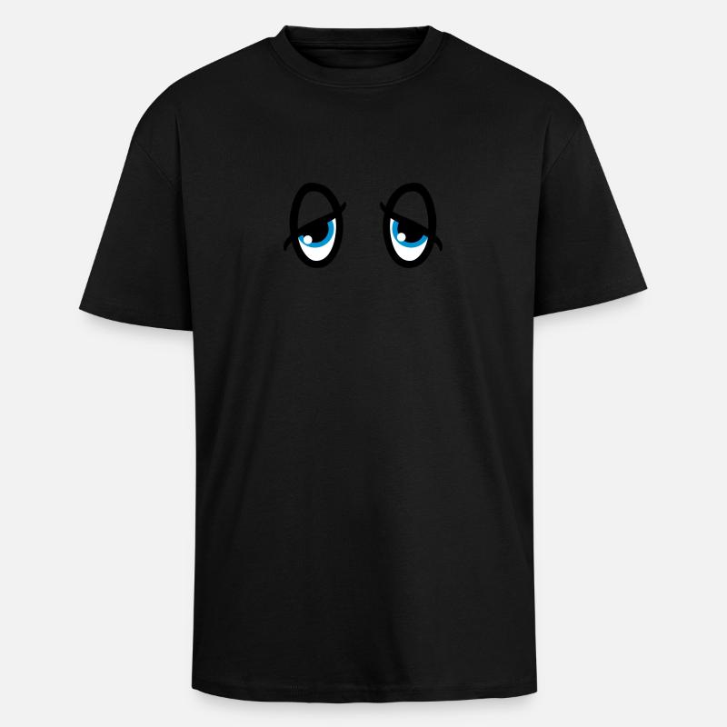Eye comic tired - Unisex Oversized Heavyweight T-shirt - black