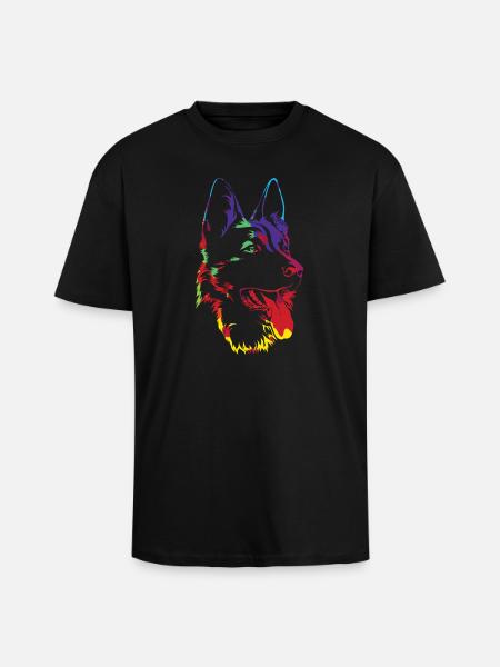Schäferhund - deutscher Schäferhund - Geschenk - Oversized Heavyweight Unisex T-Shirt - Schwarz