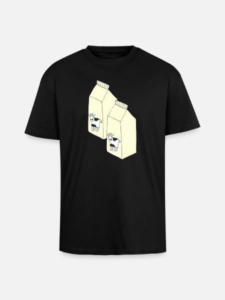 tetrapack milk - Unisex Oversized Heavyweight T-shirt - black