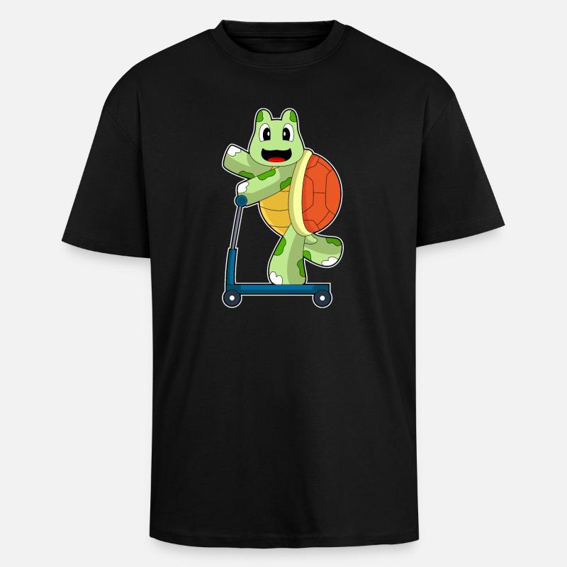 Schildkröte Roller - Oversized Heavyweight Unisex T-Shirt - Schwarz