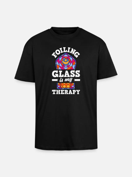 Buntglas-kunst Buntglas-künstler - Oversized Heavyweight Unisex T-Shirt - Schwarz
