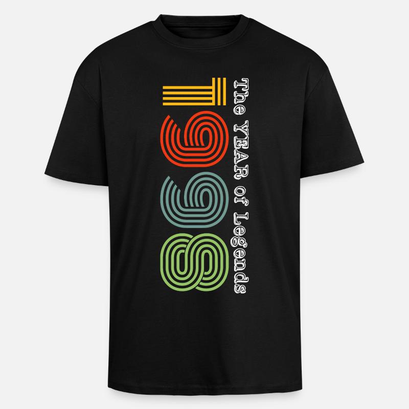 1998 Rocznik - Gruby T-shirt unisex oversize - czarny