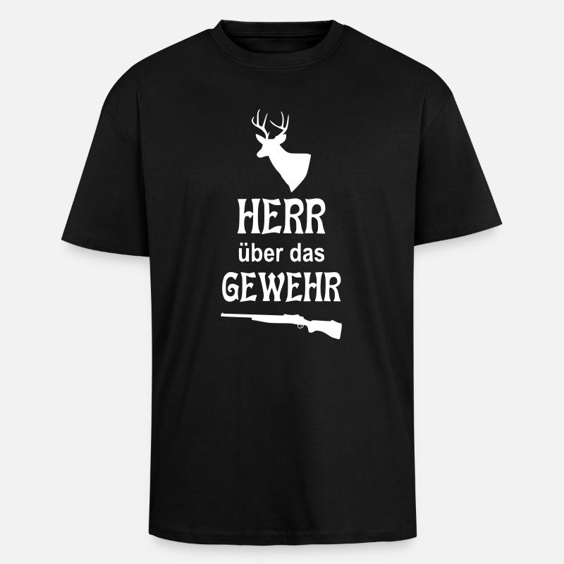 Herr über das Gewehr - Oversized Heavyweight Unisex T-Shirt - Schwarz