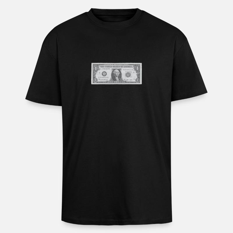 Dollar | Geschenkidee - Oversized Heavyweight Unisex T-Shirt - Schwarz