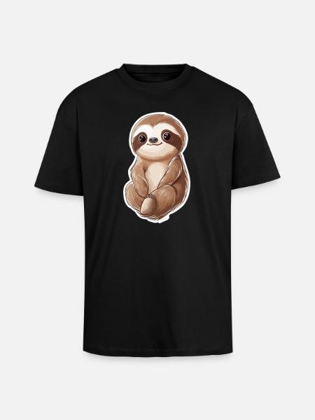 Sloth - Unisex Oversized Heavyweight T-shirt - black