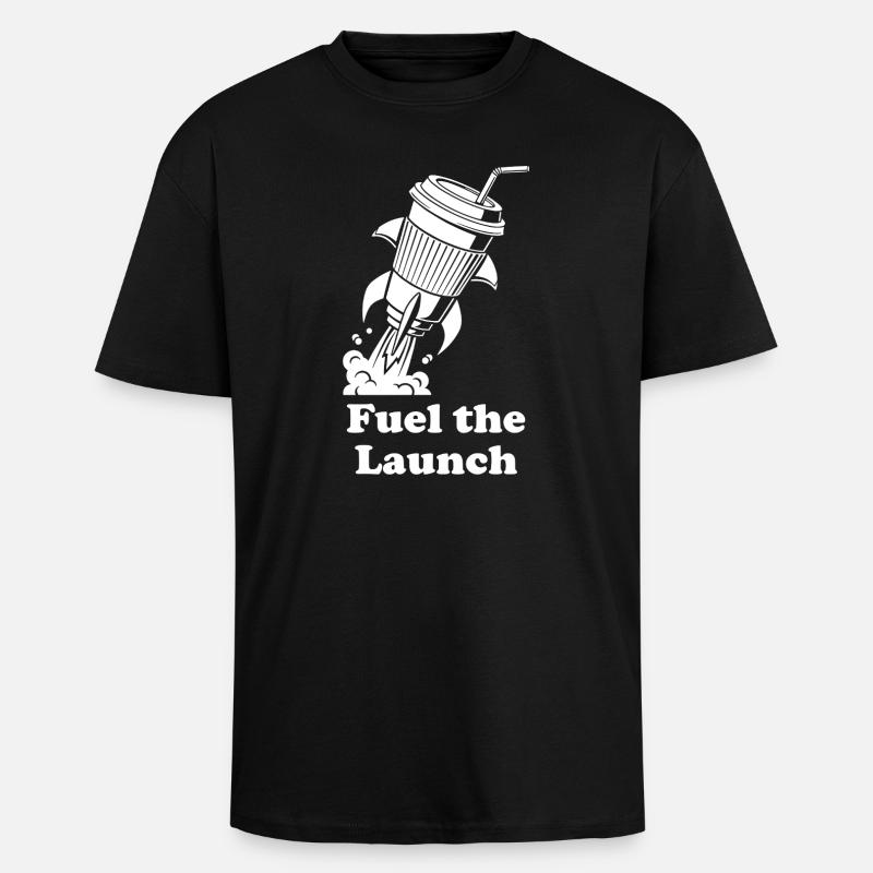 Rocket Fuel Launch - Oversized Heavyweight Unisex T-Shirt - Schwarz