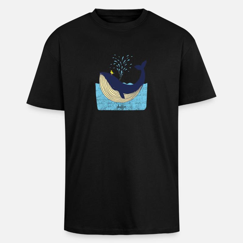 duilio wal - Oversized Heavyweight Unisex T-Shirt - Schwarz