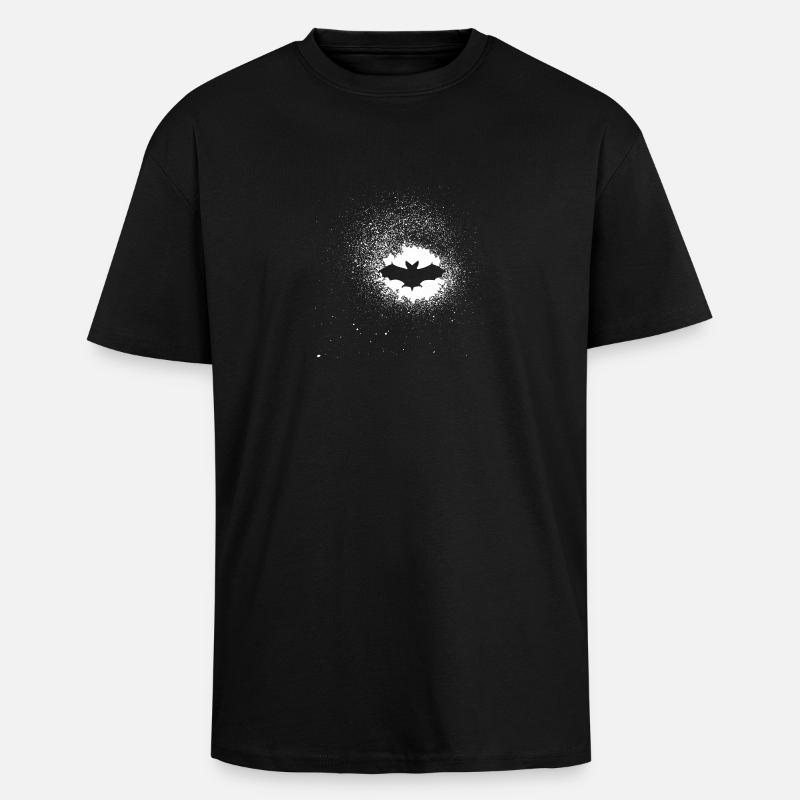 Fledermaus - Oversized Heavyweight Unisex T-Shirt - Schwarz