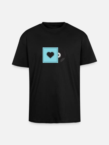 Schallplatte - Oversized Heavyweight Unisex T-Shirt - Schwarz