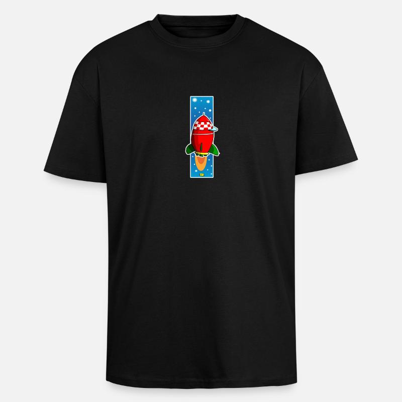 Rocket copy2 - Unisex Oversized Heavyweight T-shirt - black