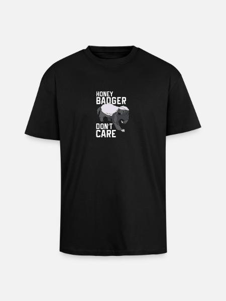 Honig Dachs - Oversized Heavyweight Unisex T-Shirt - Schwarz