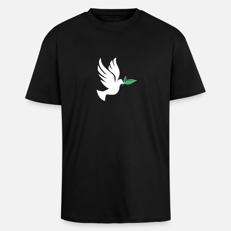 paix - T-shirt unisexe oversize épais - noir