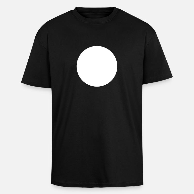 Great White Circle Minimalism - Unisex Oversized Heavyweight T-shirt - black