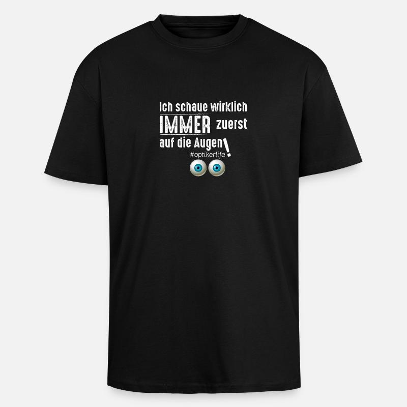 Optiker - Oversized Heavyweight Unisex T-Shirt - Schwarz