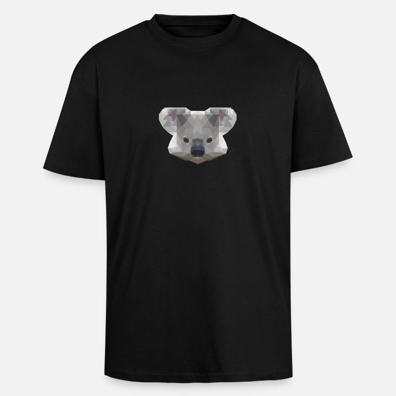Mr Koala - Oversized Heavyweight Unisex T-Shirt - Schwarz