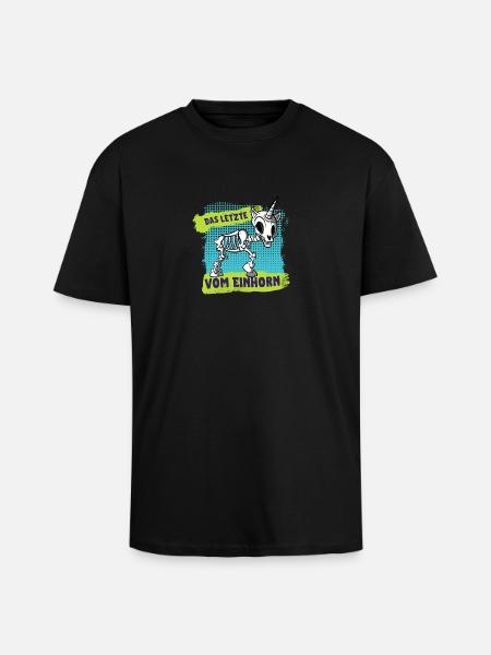 Das letzte vom Einhorn - Oversized Heavyweight Unisex T-Shirt - Schwarz