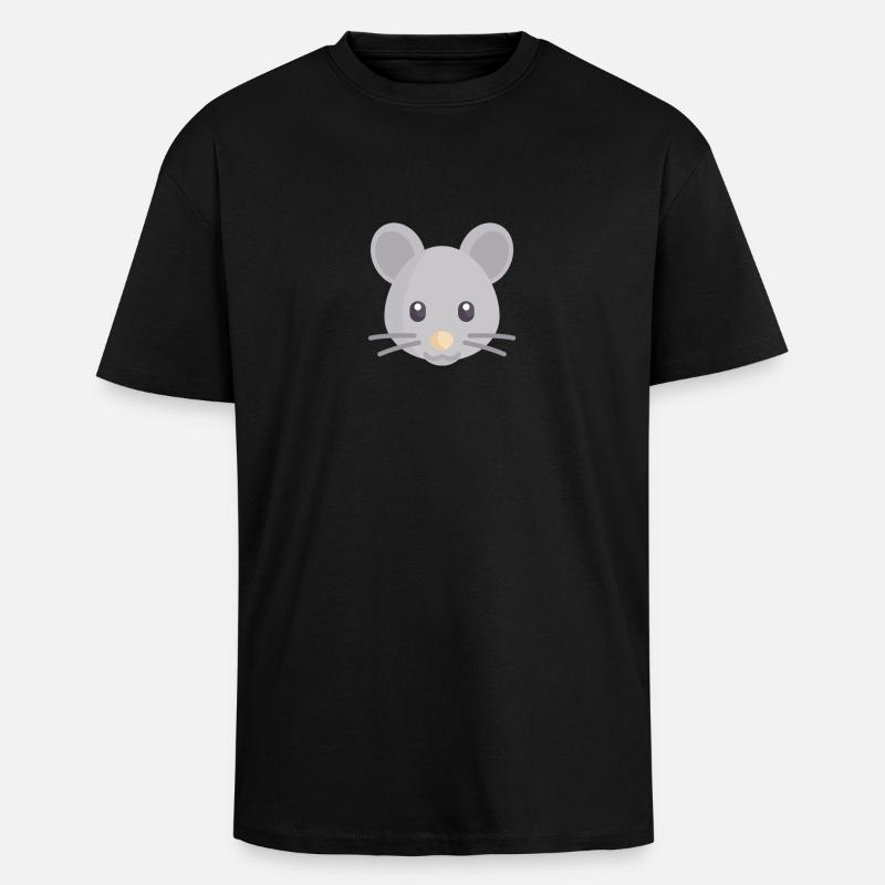süße graue Maus - Oversized Heavyweight Unisex T-Shirt - Schwarz