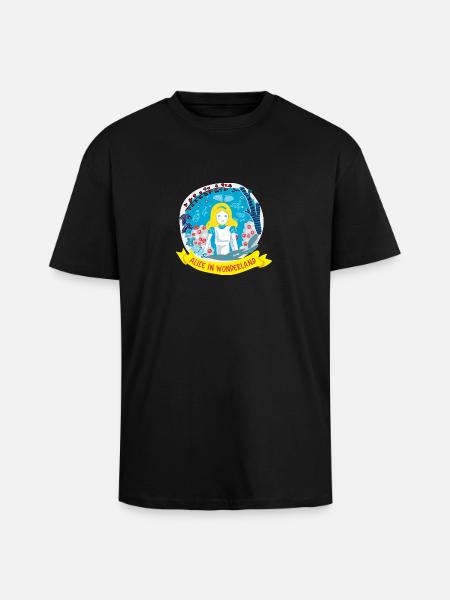 ALICE IN WONDERLAND - Oversized Heavyweight Unisex T-Shirt - Schwarz