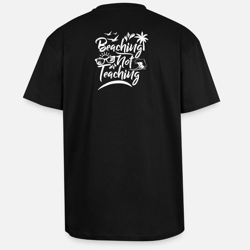 Strandshirt - Oversized Heavyweight Unisex T-Shirt - Schwarz